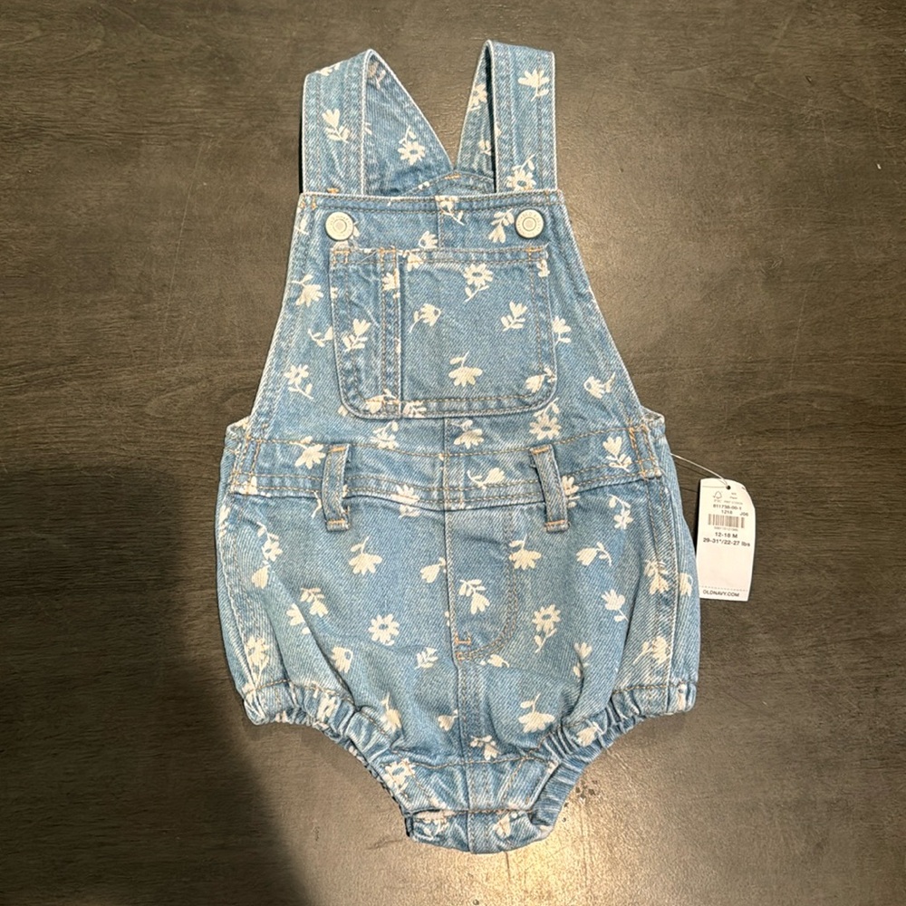 Floral Jean romper